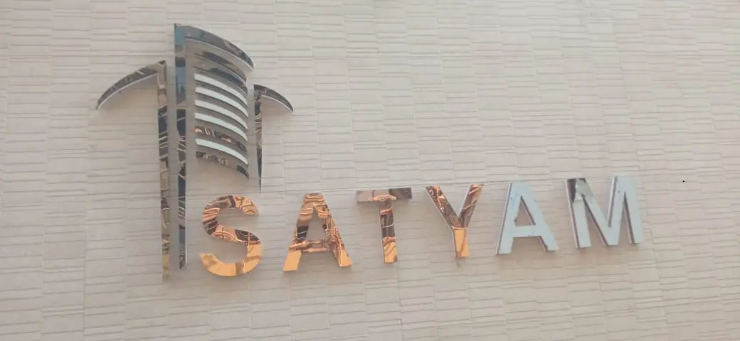 metal 3d logo ss finish letter logo