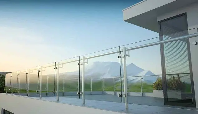 Stainless steel balcony railing with glass design for modern homes