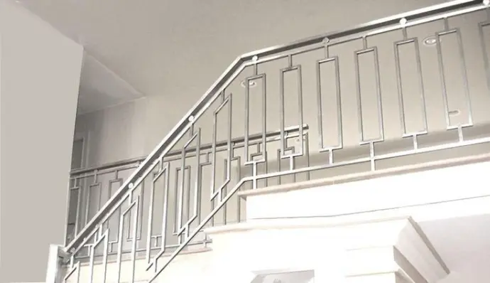 Stylish stainless steel railing with horizontal pipe fittings