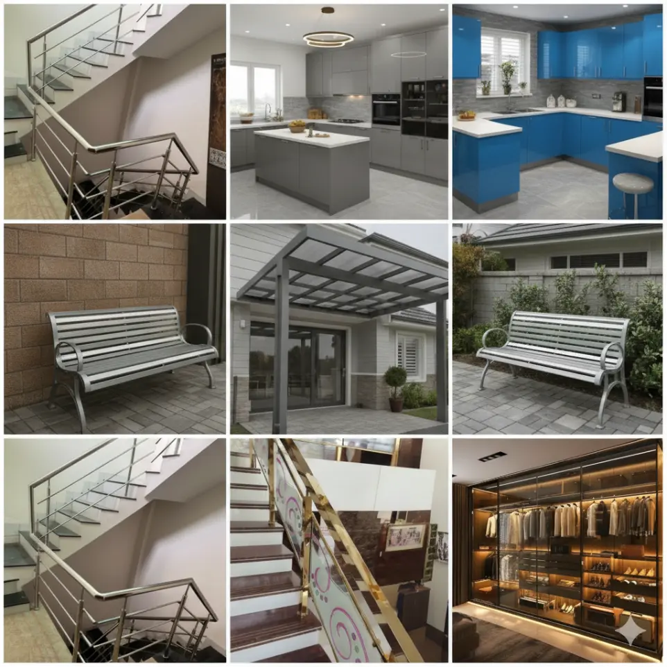 Custom stainless steel fabrication for kitchen and interiors